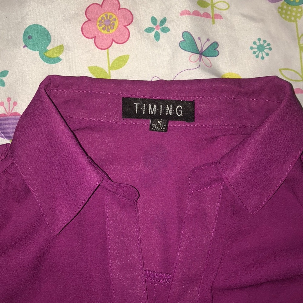 Fuchsia Sheer Top ✨ - Picture 3 of 6